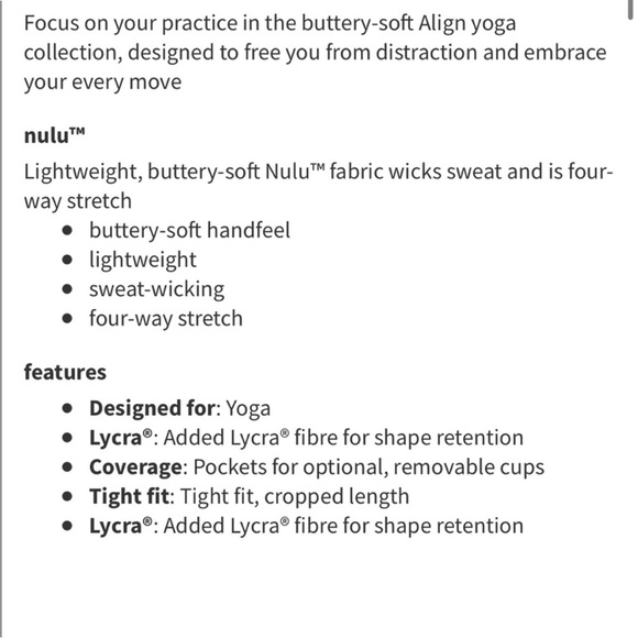 NWT Lululemon Align Tank White Size 6 - Picture 9 of 10